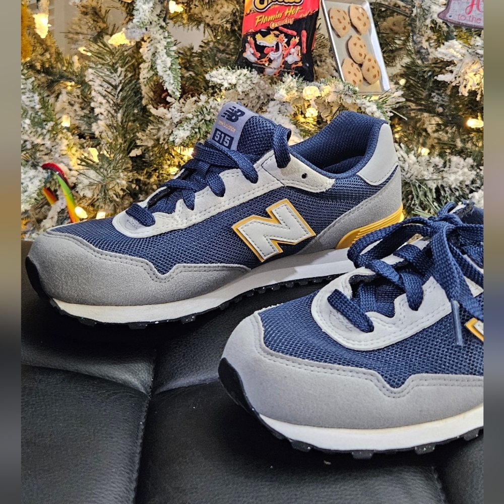 New Balance 515 Kids' Blue and Gray Sneakers